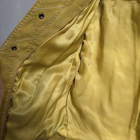 Vintage Style Golden Suede Jacket - Picture 9 of 10